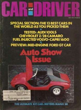 CAR & DRIVER 1970 MAY - MEYERS MANX, Z/28 TESTED